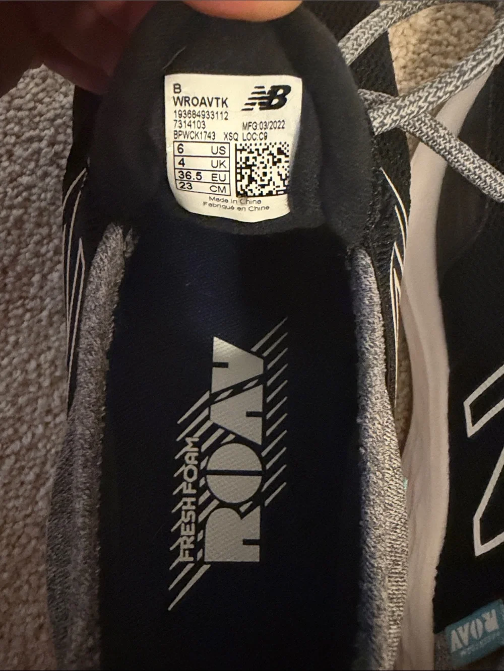 New Balance Black and Gray Women's Fresh Foam Athletic Sneakers